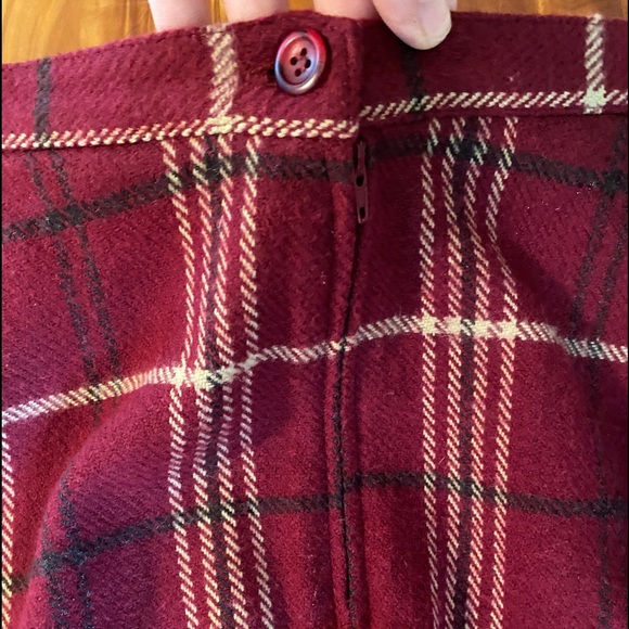 J G Hook Plaid Fringe Wool Skirt! - Picture 3 of 4